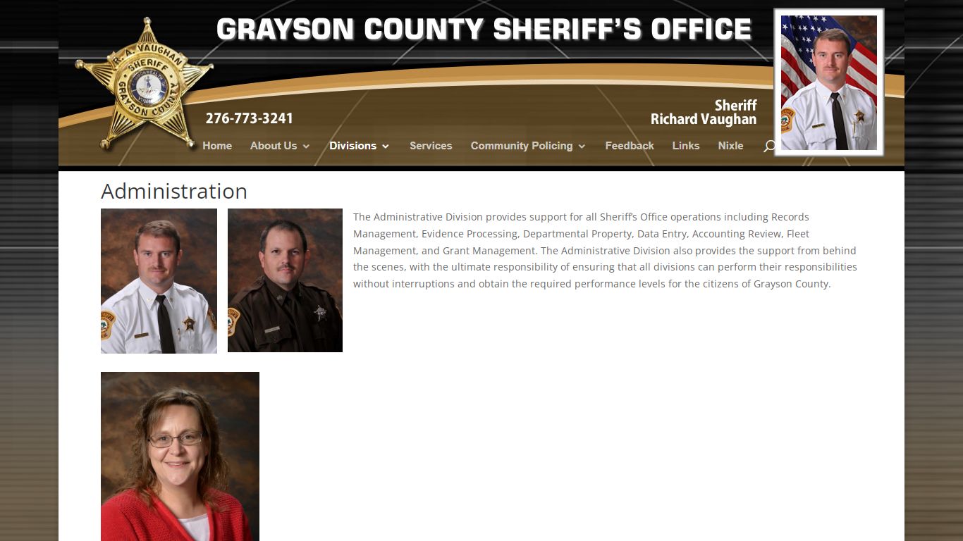 Grayson County, Virginia Sheriff’s Office – Administration